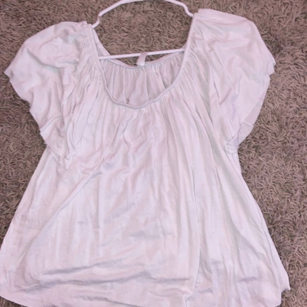 BP Nordstrom White Flowy Blouse